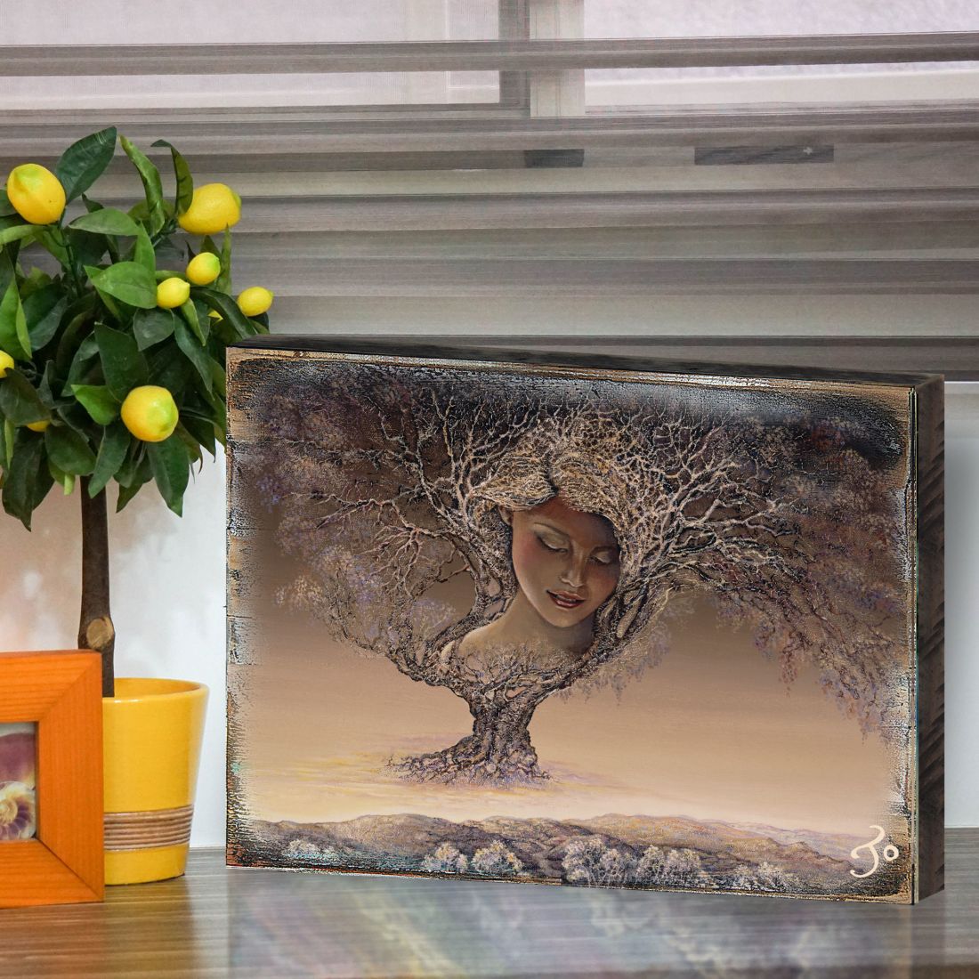 Mother Nature Fantasy Wooden Wall Art by Josephine Wall - Fantasy Decor - 852120-JW