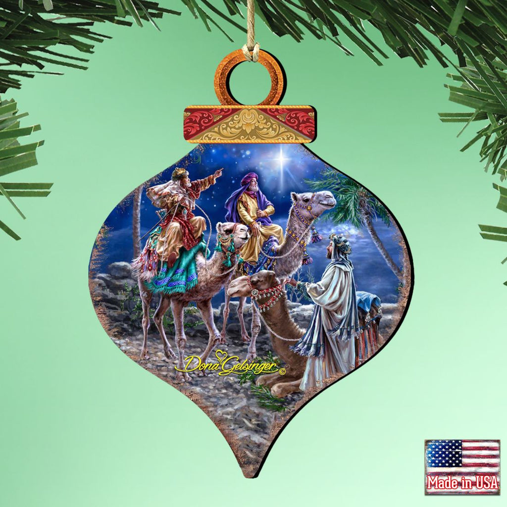 The Magic Wrap Christmas Wooden Ornaments by Gelsinger - Christmas Santa Snowman Decor - 8031024-1810