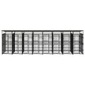 vidaXL Outdoor Dog Kennel with Roof Steel 158.8 ft²