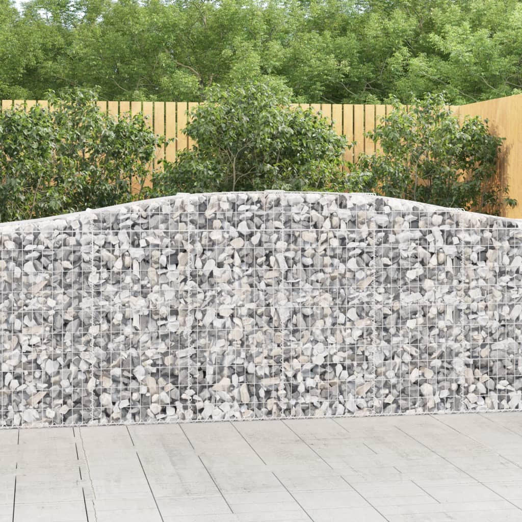 vidaXL Gabion Basket Arched Gabion Basket Planter for Flower Galvanized Iron