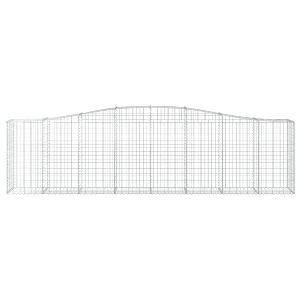 vidaXL Gabion Basket Arched Gabion Basket Planter for Flower Galvanized Iron