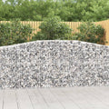 vidaXL Gabion Basket Arched Gabion Basket Planter for Flower Galvanized Iron