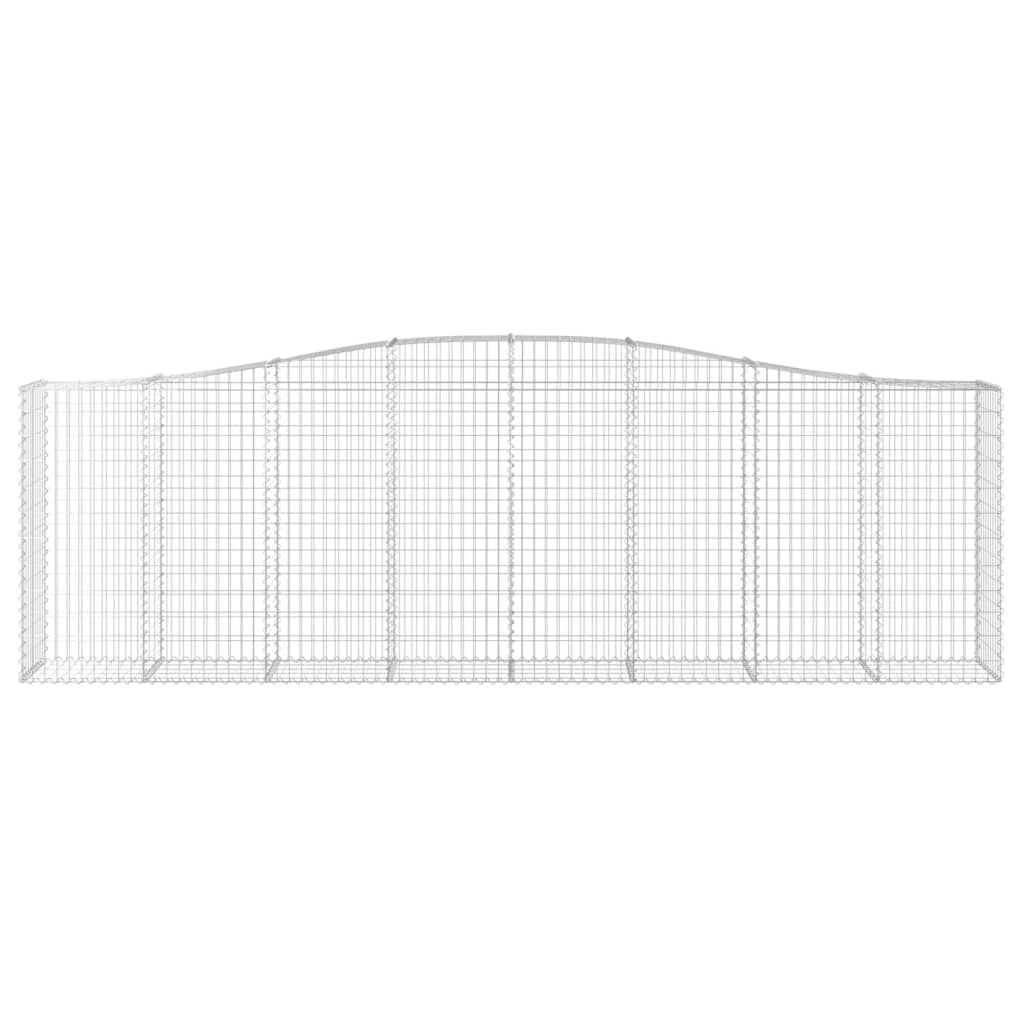 vidaXL Gabion Basket Arched Gabion Basket Planter for Flower Galvanized Iron