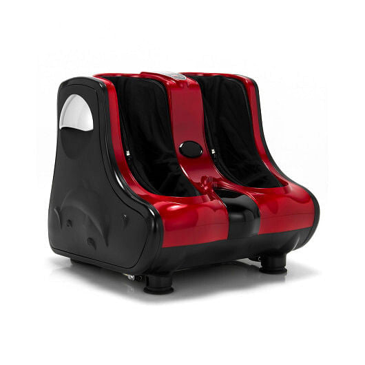 Shiatsu Kneading Rolling Vibration Heating Foot Massager-Red