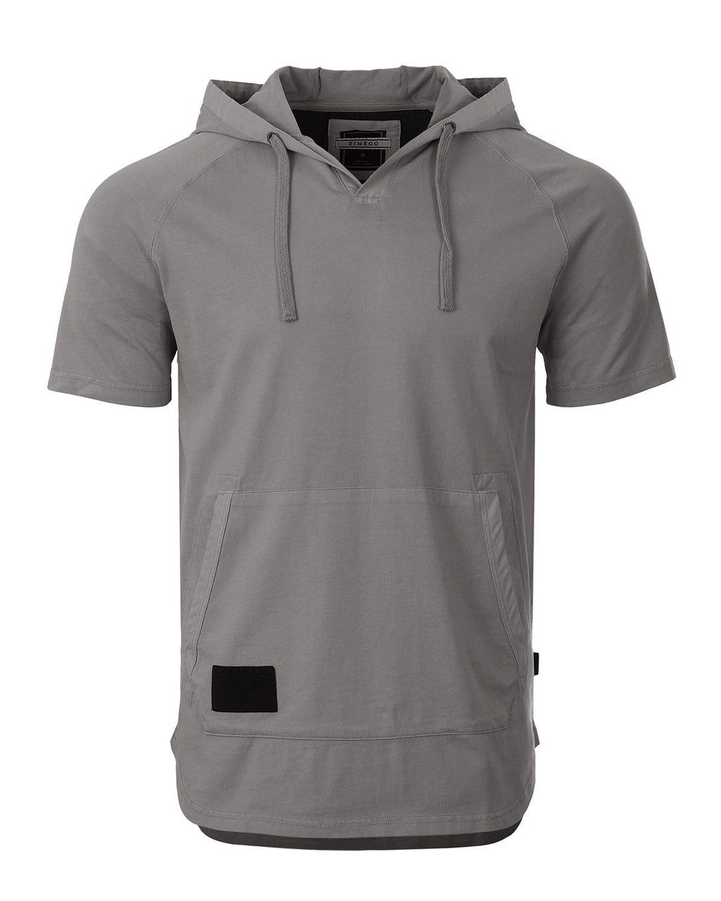 ZIMEGO Men's Pigment Dyed Short Sleeve Vintage Fashion Hoodie