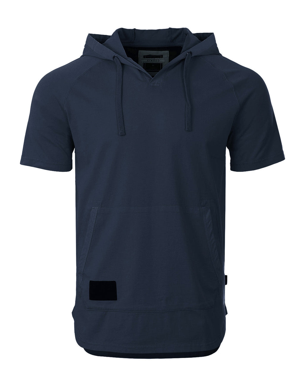 ZIMEGO Men's Pigment Dyed Short Sleeve Vintage Fashion Hoodie