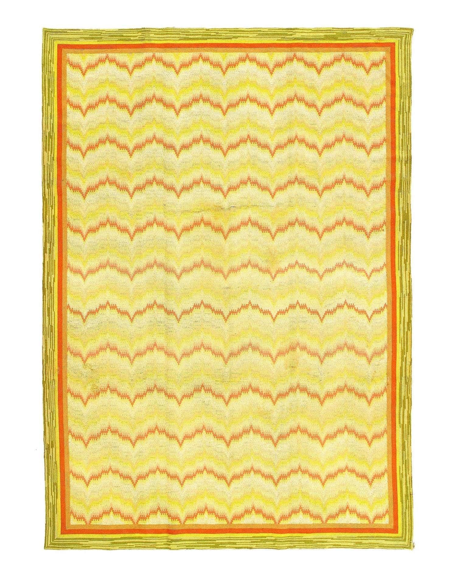 Canvello Early 20th Century Handmade Oriental Antique Spain Art Deco Hand-Knotted Spanish Savonnerie Area Rug for Living Room - 6'3'' X 8'11''