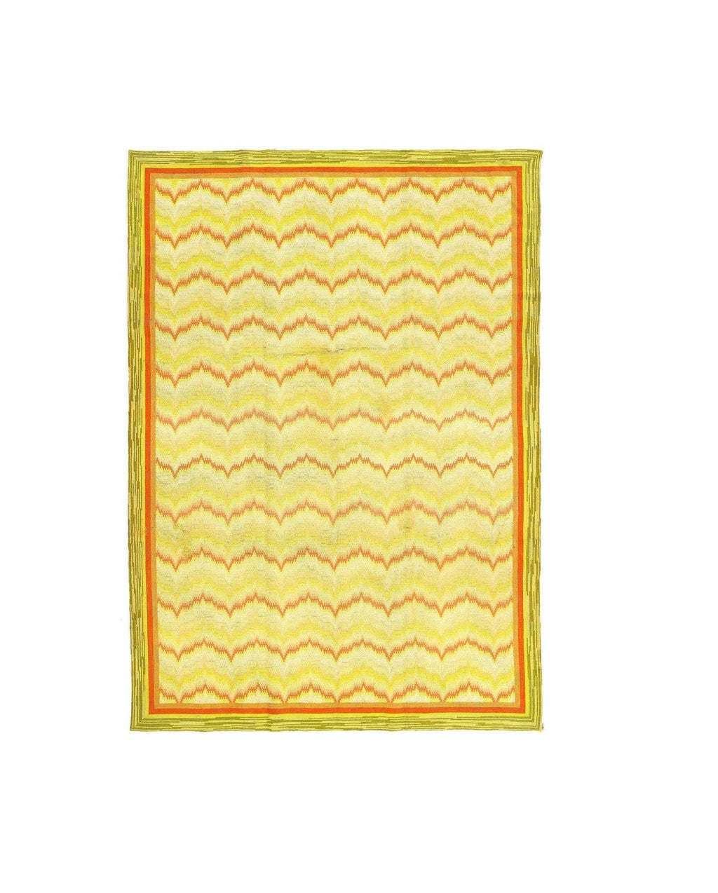 Canvello Early 20th Century Handmade Oriental Antique Spain Art Deco Hand-Knotted Spanish Savonnerie Area Rug for Living Room - 6'3'' X 8'11''