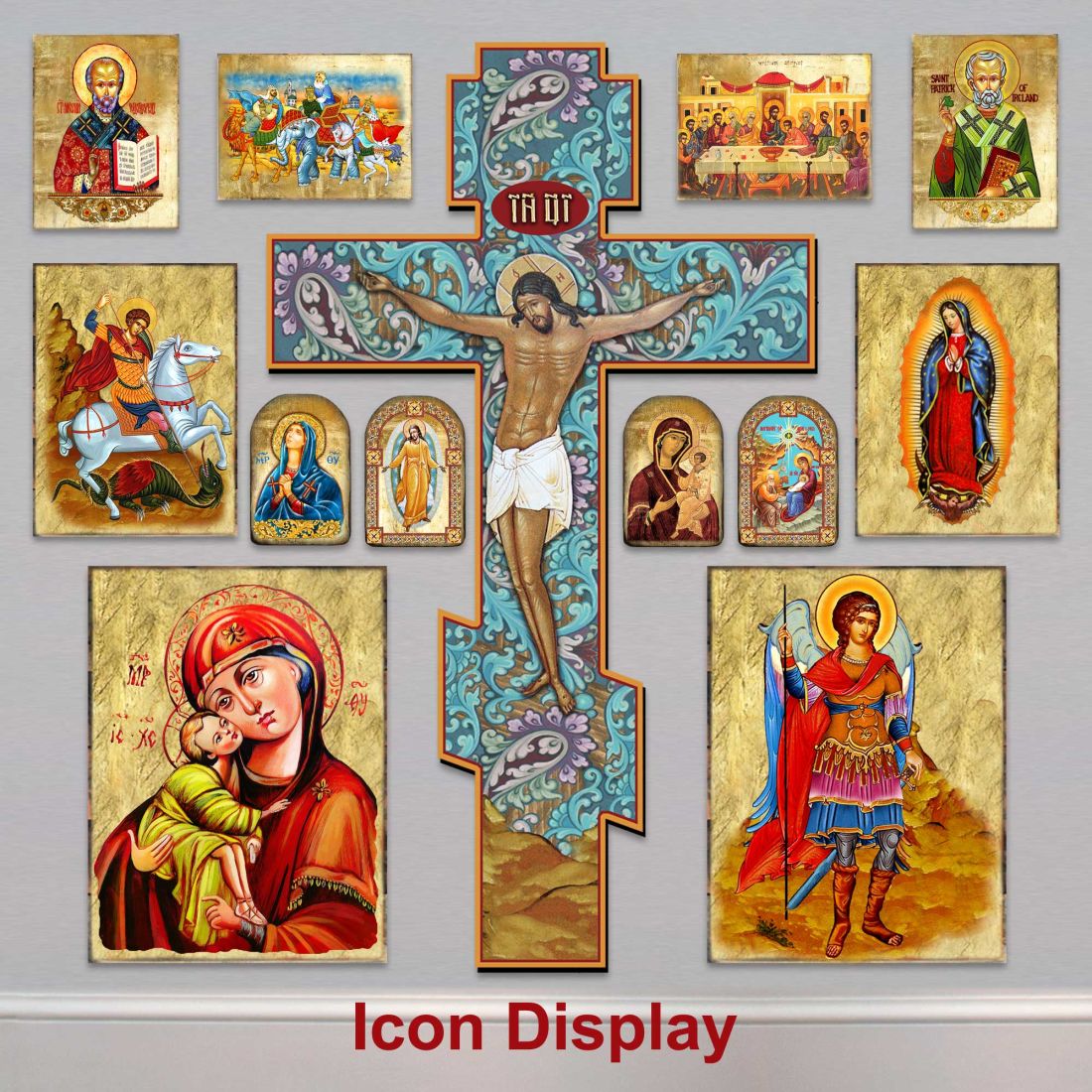 Resurrection Wooden Gold Plated Religious Christian Sacred Icon - Inspirational Icon Decor - 86059