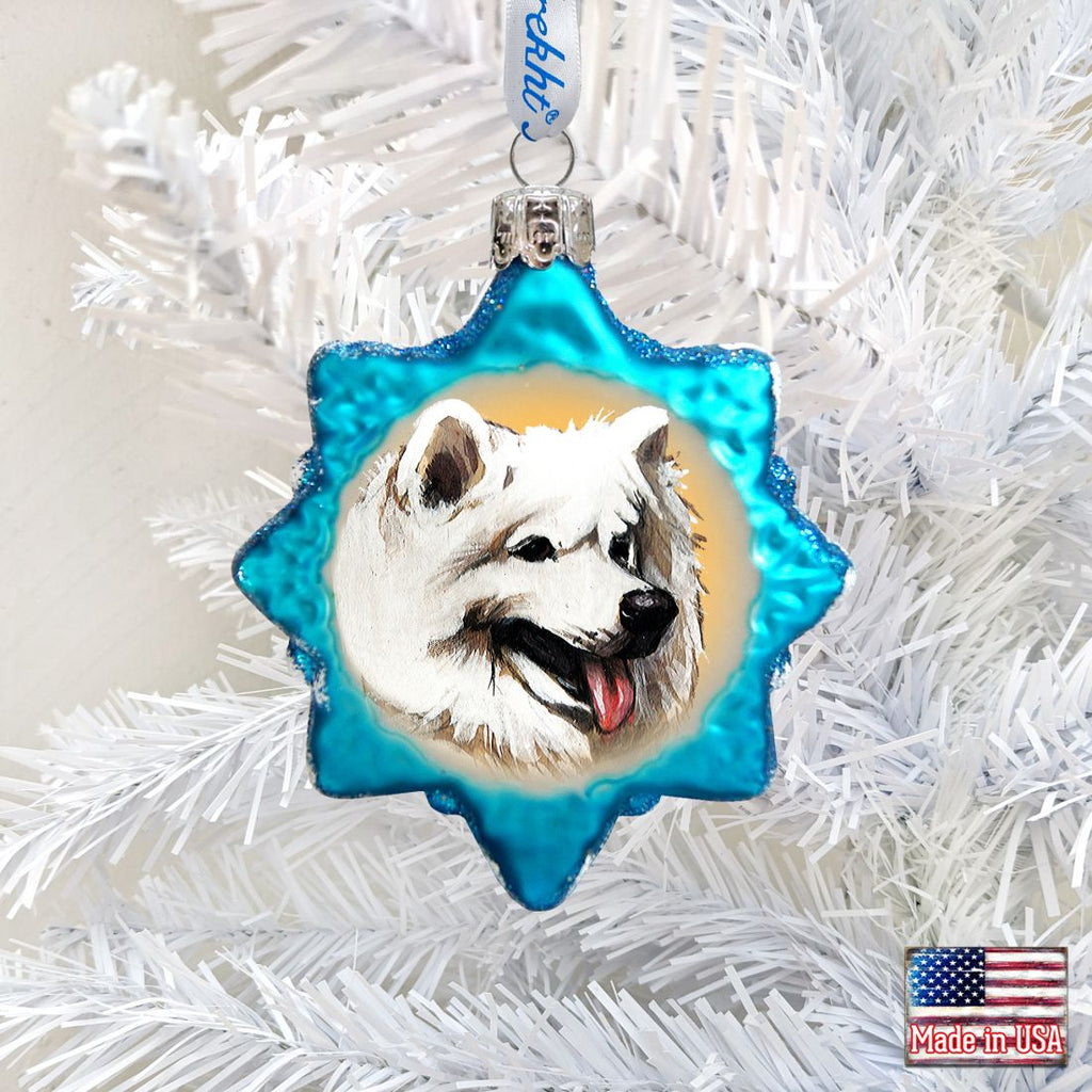 White Husky Mercury Glass Ornament by G. DeBrekht - Pets Dog and Cats Decor - 774017