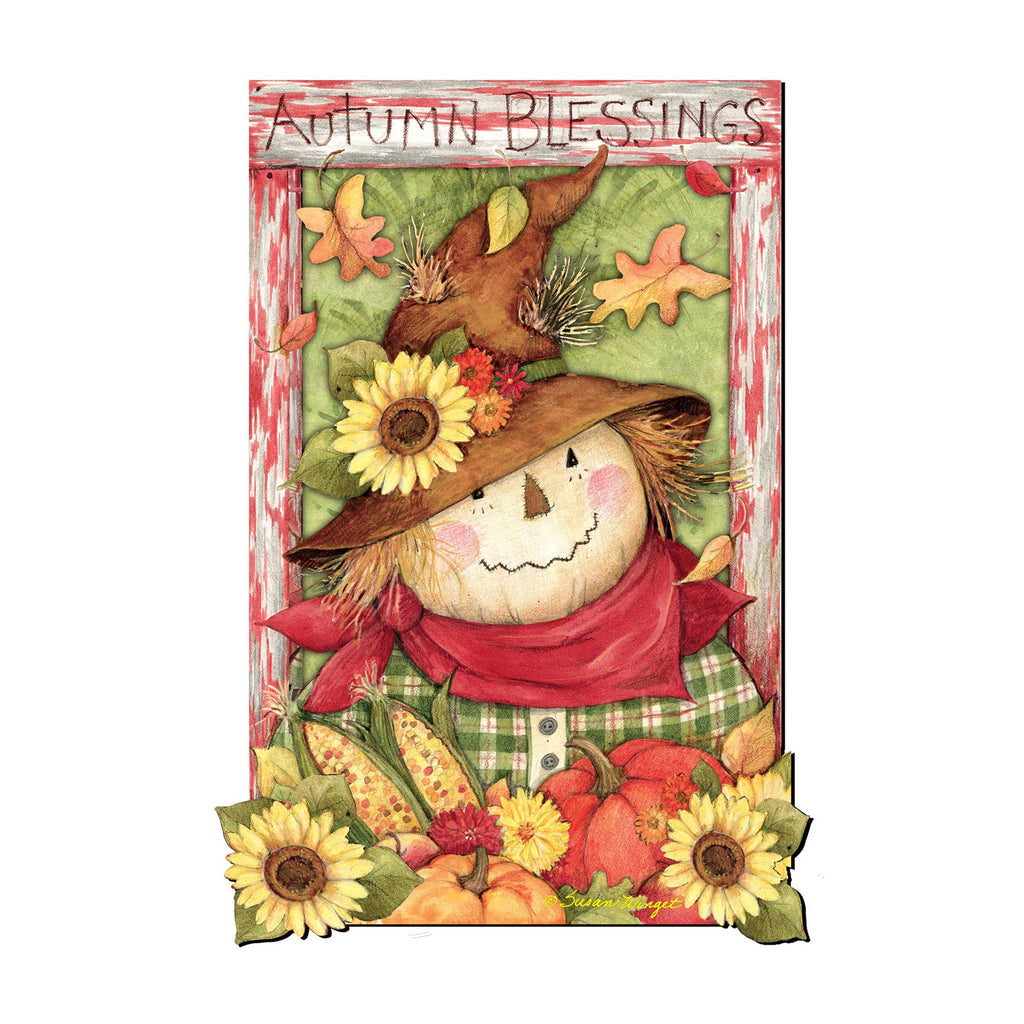 Scarecrow Halloween Door Decor by Susan Winget - Thanksgiving and Halloween Decor - 8471204H-SW