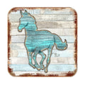 Horse Wooden Cork Coasters Gift Set of 4 by Nature Wonders - 8198157-9C