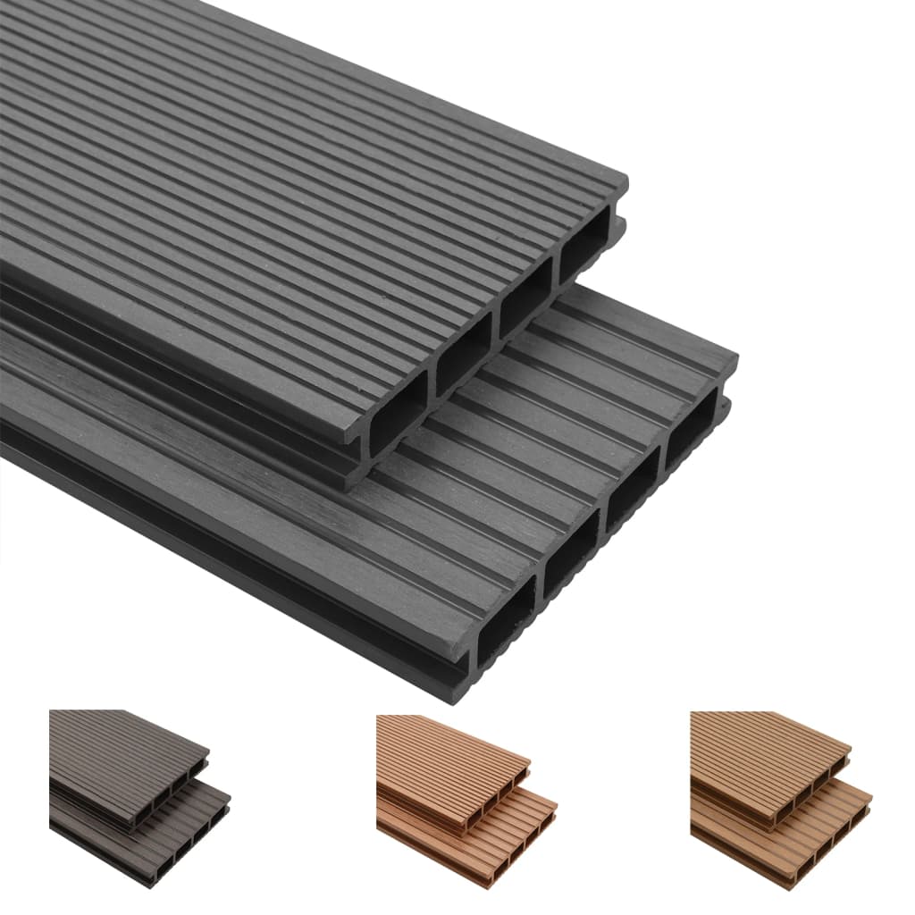 vidaXL WPC Decking Board Hardware Garden Patio Pool Tiles Multi Colors/Sizes