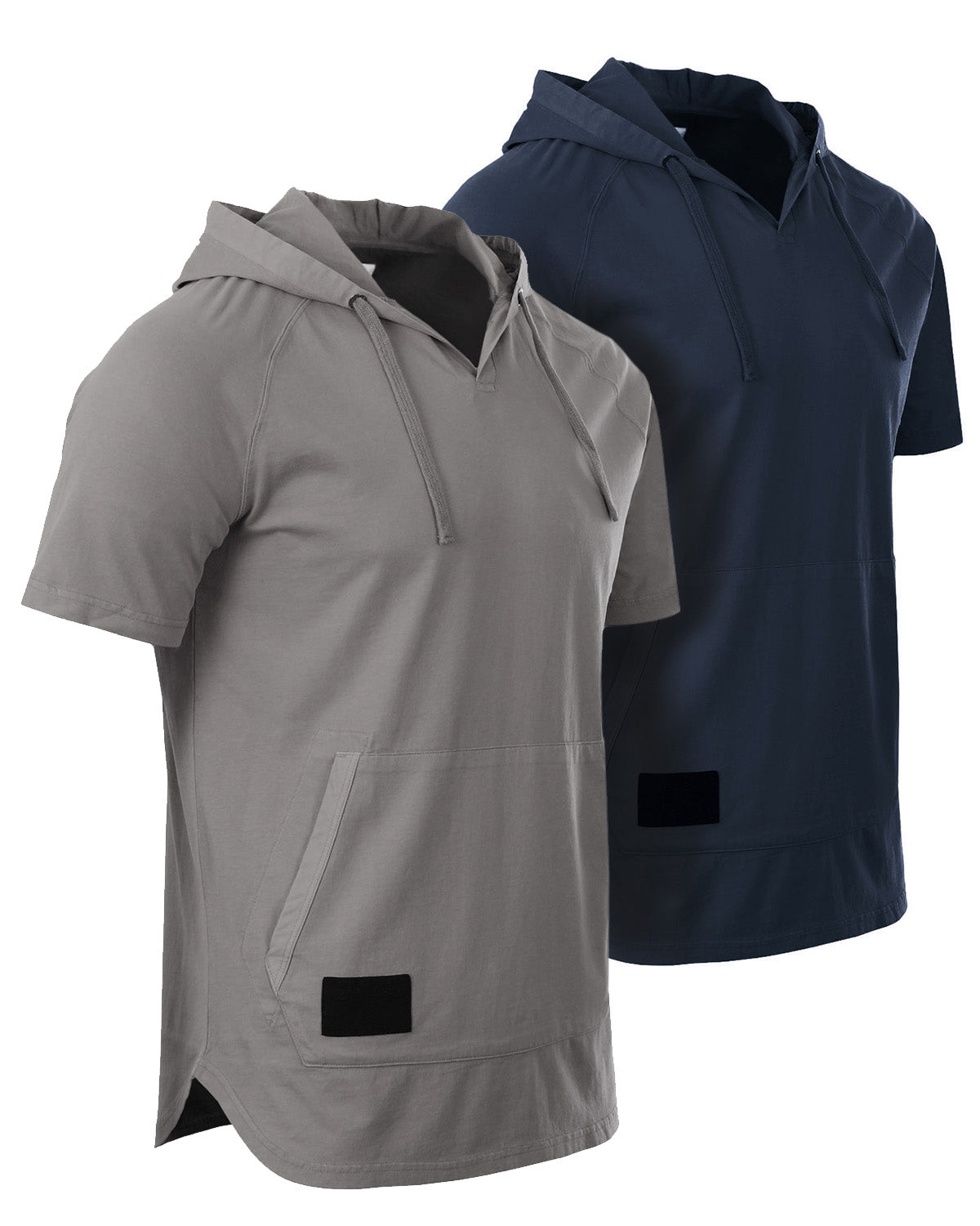 ZIMEGO Men's Pigment Dyed Short Sleeve Vintage Fashion Hoodie